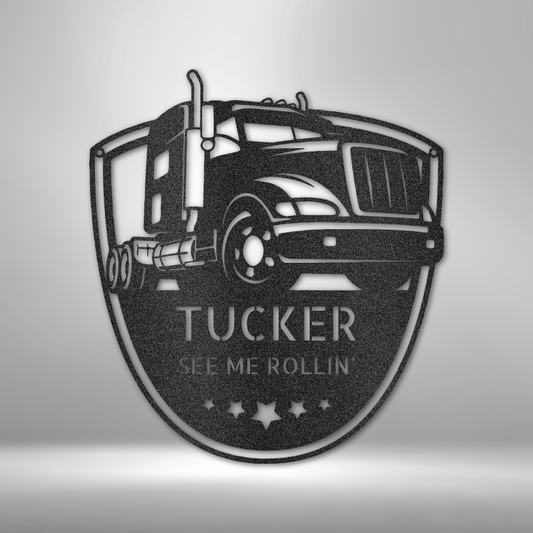 Wall Art Decor for the Home Indoor or Outdoor, Metal Art Design for the Trucker in you.