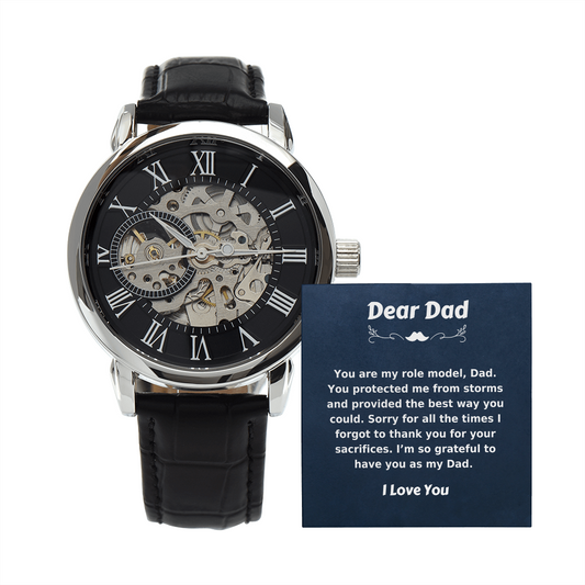Automatic No Batteries Required Men's Watch. Fathers Day Gift from Daughter, Gift from Son AZ