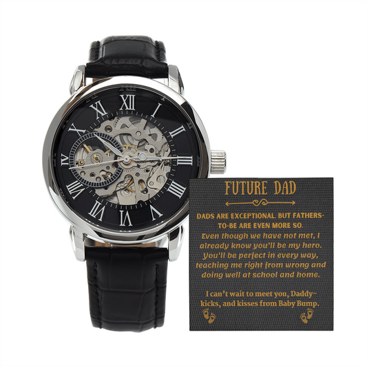 Automatic No Batteries Required Men's Watch. Future Dad Fathers Day Gift Watch. AZ