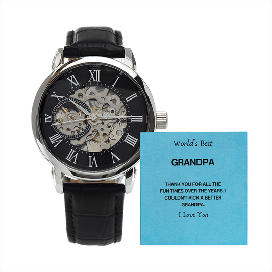 Automatic No Batteries Required Men's Watch. Granpa Fathers Day Gift Watch. AZ